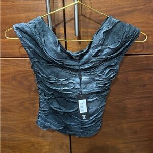 Jaded London Black Textured Women's tank size 0 NWT*